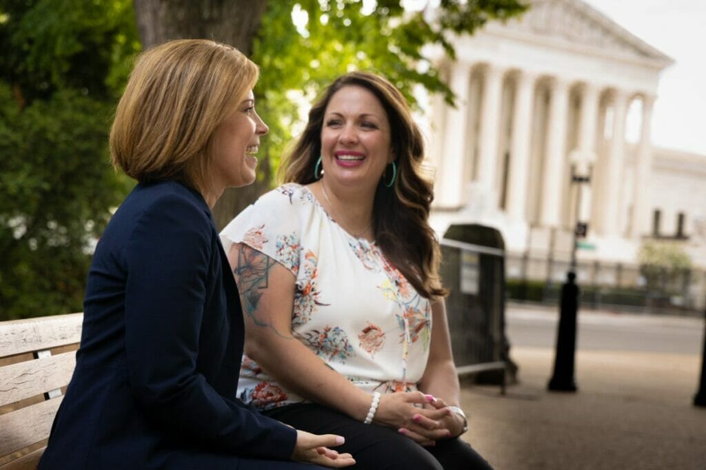 Kristen Waggoner (Alliance Defending Freedom ADF) and Lorie Smith